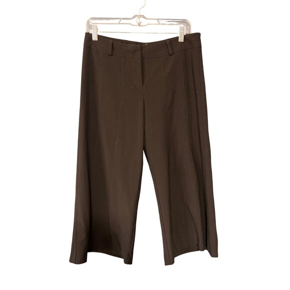 Wide Leg Black Crop Pants Mid Rise By Wrapper Size 7 - Picture 1 of 5